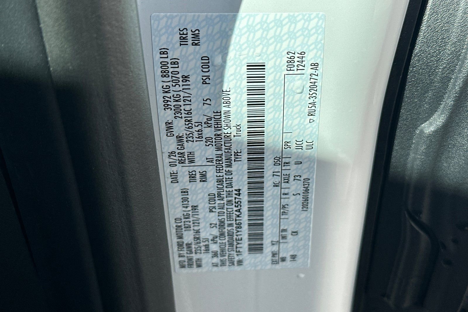 New 2026 Ford Transit 150 Low Roof w/ Load Area Protection Package image 26