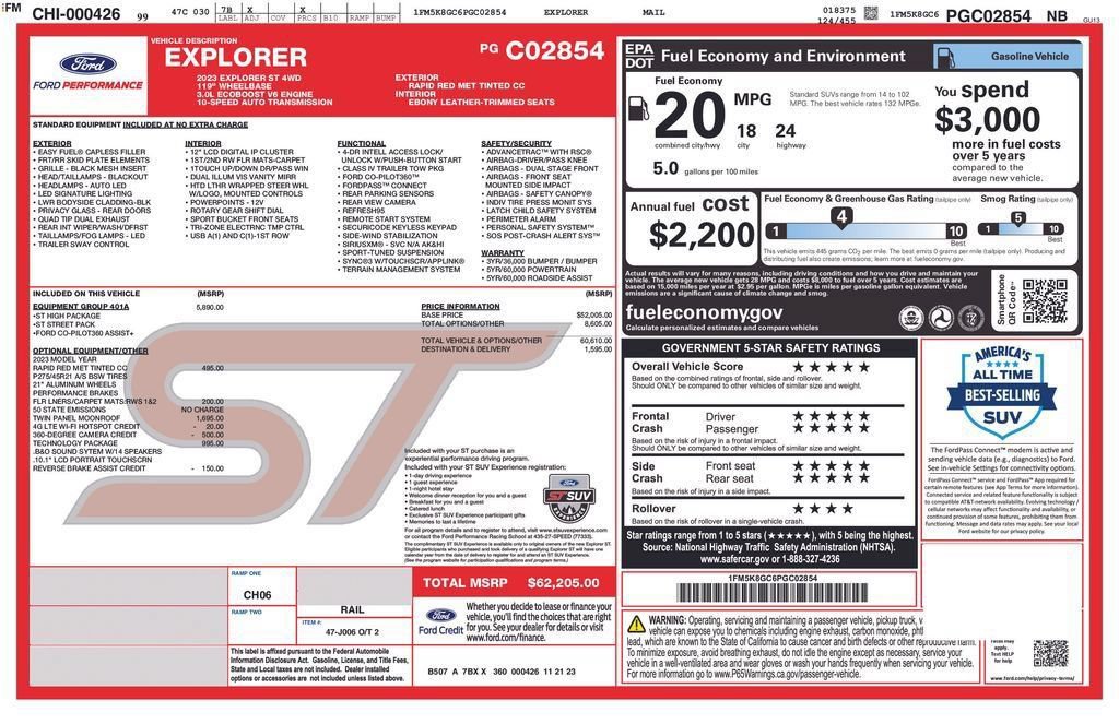 Used 2023 Ford Explorer ST w/ Equipment Group 401A AWD/4WD image 14