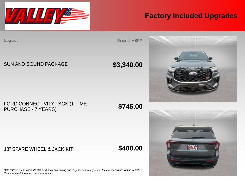 New 2026 Ford Explorer ST w/ Sun And Sound Package AWD/4WD image 4