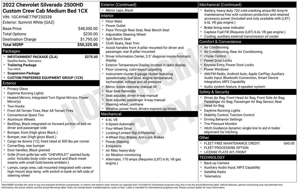 Used 2022 Chevrolet Silverado 2500 Custom w/ Infotainment Package AWD/4WD image 11