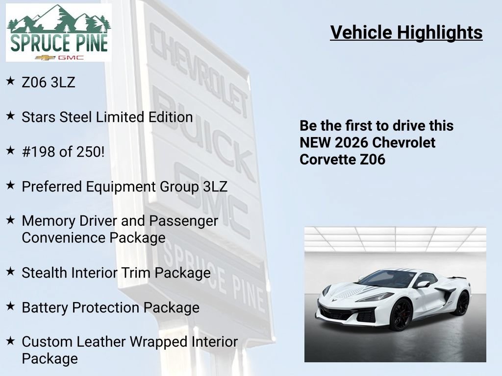 New 2026 Chevrolet Corvette Z06 w/ Stars & Steel Limited Edition RWD image 5