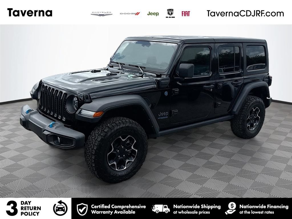 Used 2022 Jeep Wrangler Unlimited Rubicon 4xe w/ Cold Weather Group AWD/4WD image 1