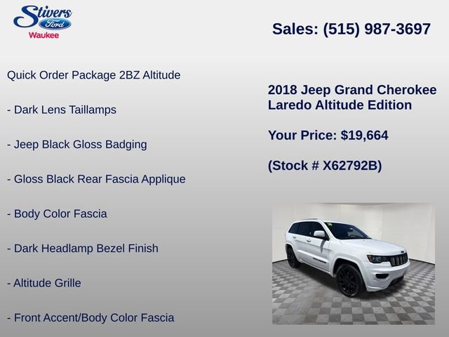 Used 2018 Jeep Grand Cherokee Altitude AWD/4WD image 16