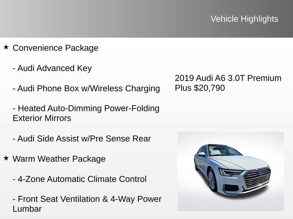 Used 2019 Audi A6 3.0T Premium Plus w/ Premium Plus Package image 12