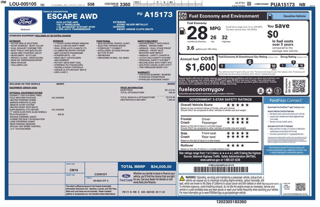 Used 2023 Ford Escape Active w/ Tech Pack #1 AWD/4WD image 6