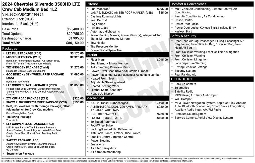 Used 2024 Chevrolet Silverado 3500 LTZ w/ LTZ Plus Package AWD/4WD image 8