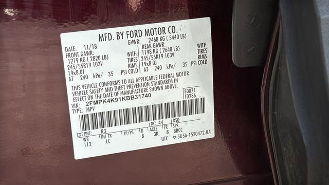 Used 2019 Ford Edge Titanium w/ Cold Weather Package AWD/4WD image 27