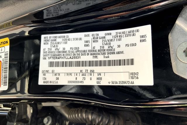 Used 2020 Ford Ranger Lariat w/ Equipment Group 501A Mid image 31