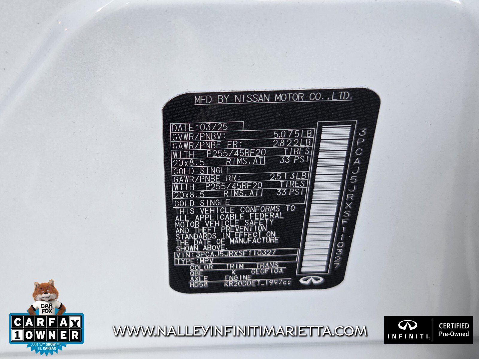 Certified 2025 INFINITI QX55 Luxe w/ Cargo Package image 35