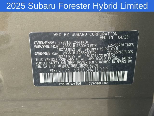 Used 2025 Subaru Forester Limited w/ Protection Package (1PH) AWD/4WD image 31
