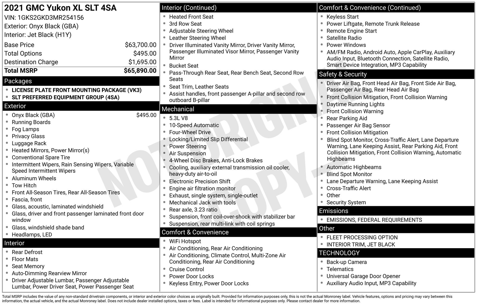 Used 2021 GMC Yukon XL SLT image 3