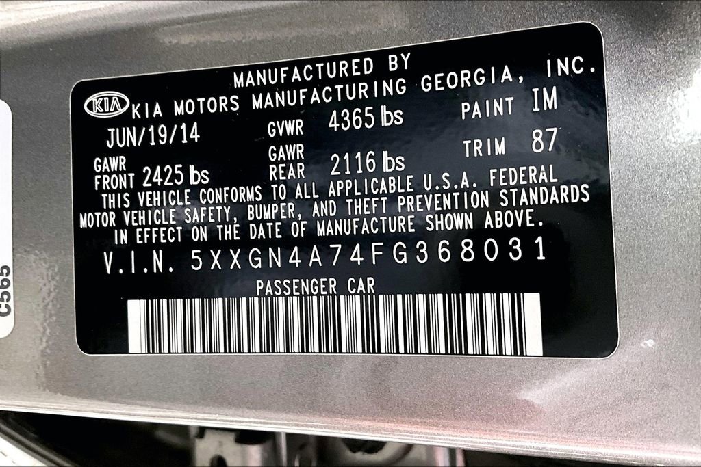 Used 2015 Kia Optima EX w/ Paint Protection Film Package image 28