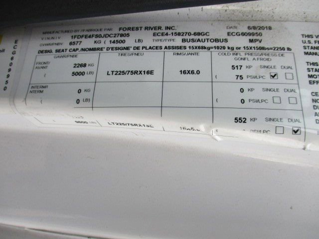 Used 2018 Ford E-450 and Econoline 450 Super Duty w/ Shuttle Bus Prep Package RWD image 12