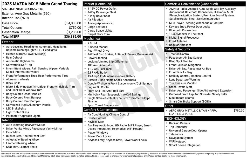 Used 2025 MAZDA MX-5 Miata Grand Touring image 7
