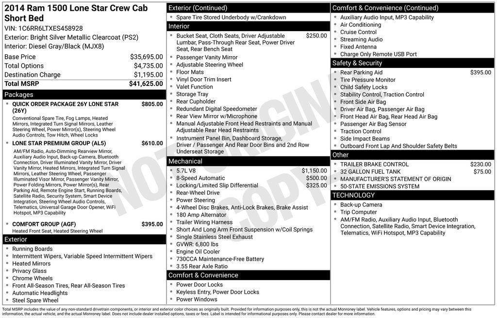 Used 2014 RAM 1500 Lone Star image 9