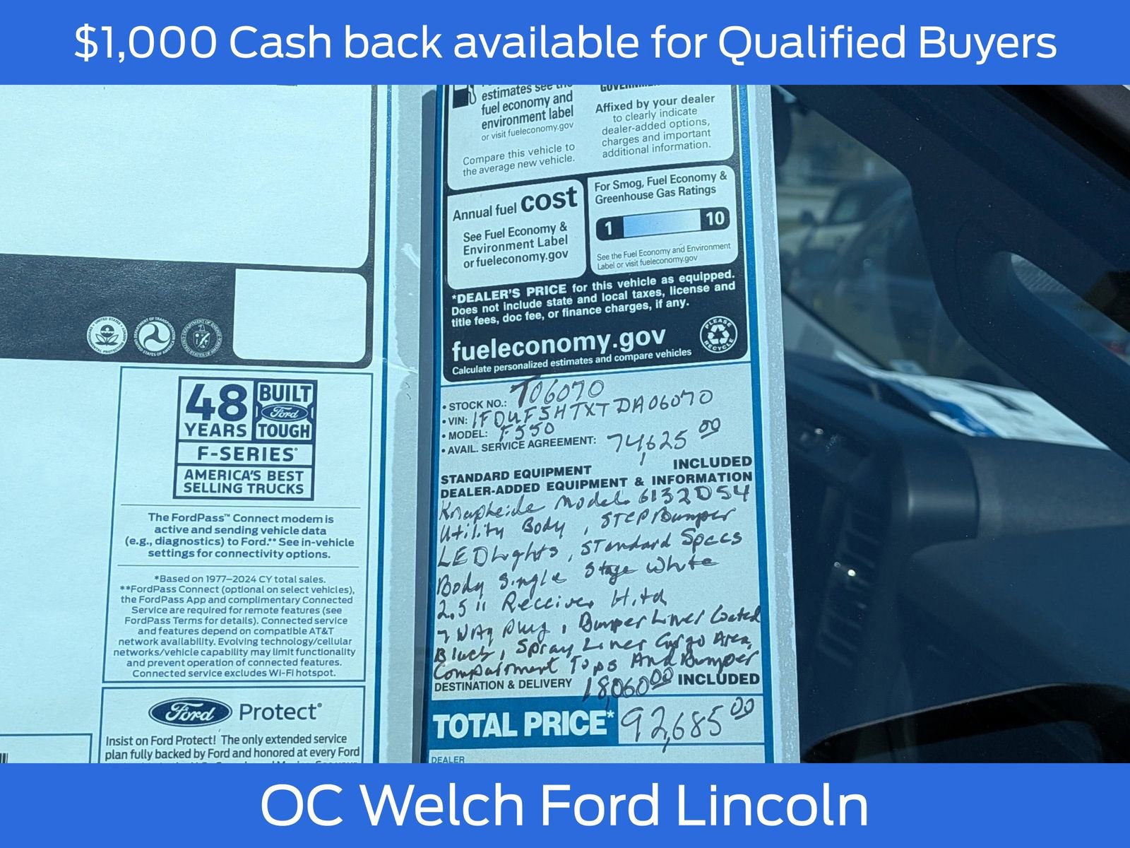 New 2026 Ford F550 4x4 Regular Cab Super Duty w/ XL Chrome Package image 13