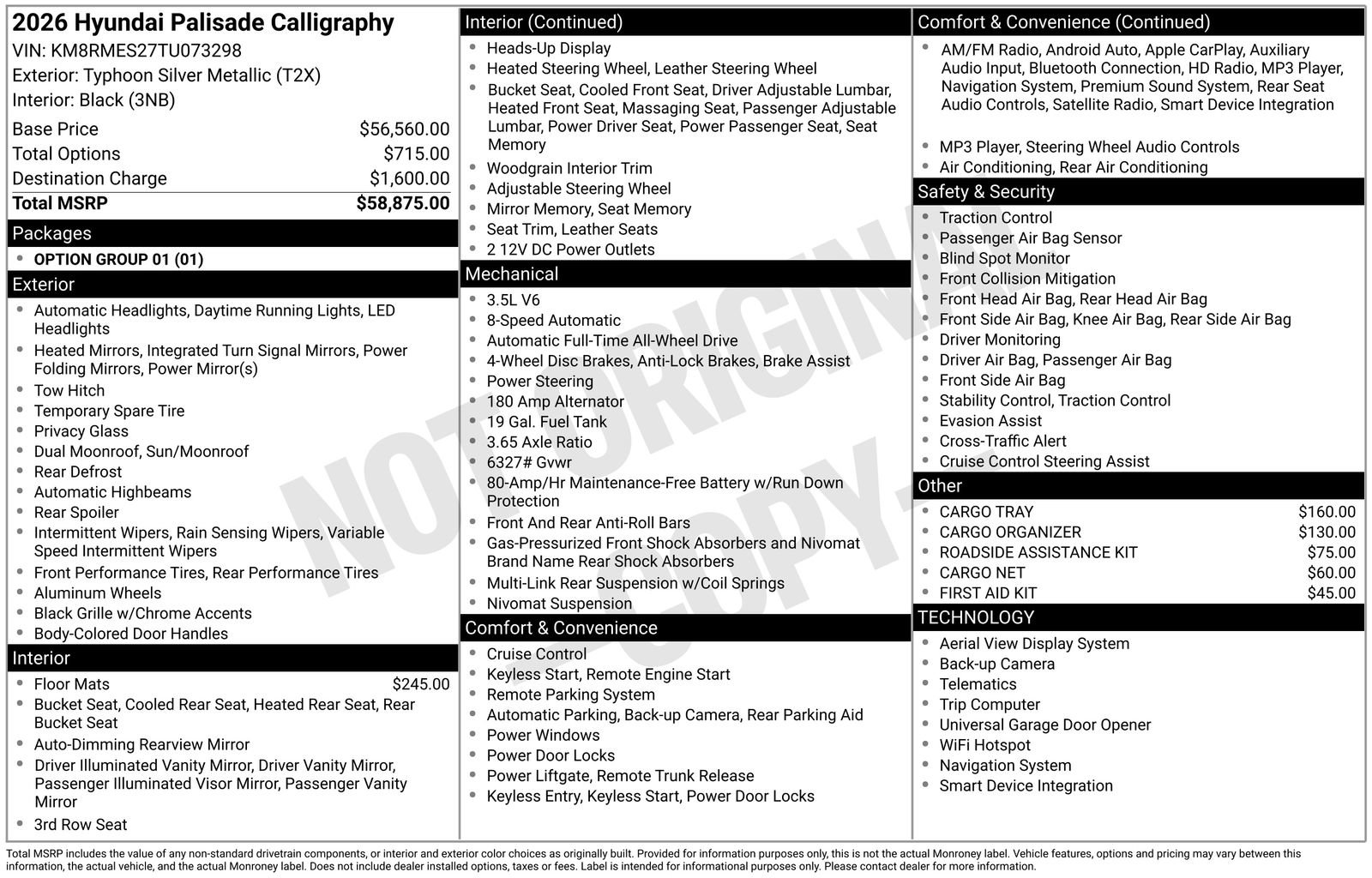 New 2026 Hyundai Palisade Calligraphy image 29