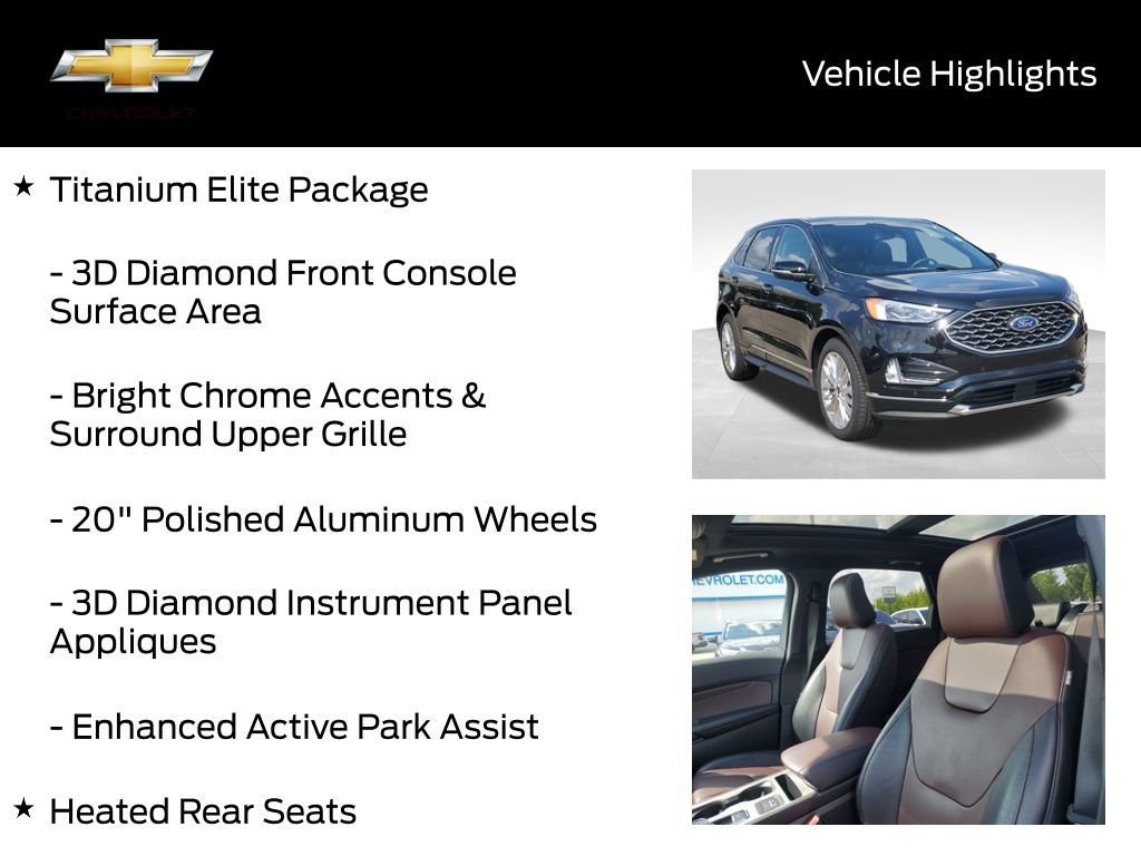 Used 2022 Ford Edge Titanium w/ Equipment Group 301A AWD/4WD image 21