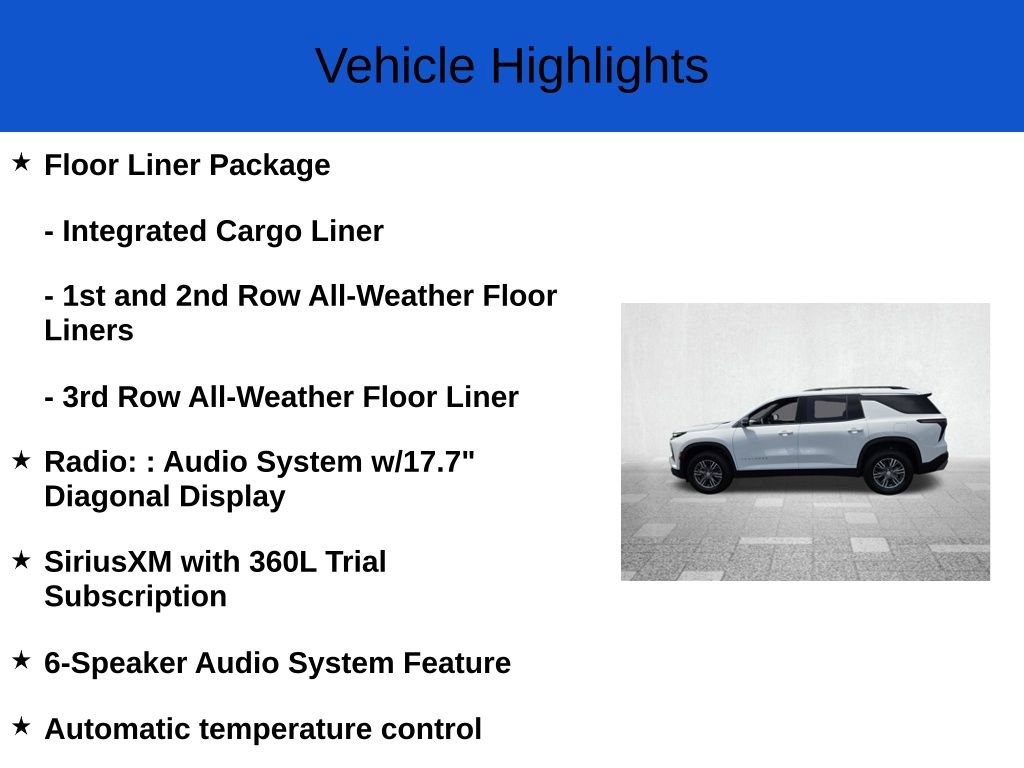 New 2026 Chevrolet Traverse LT w/ Driver Confidence Package FWD image 3