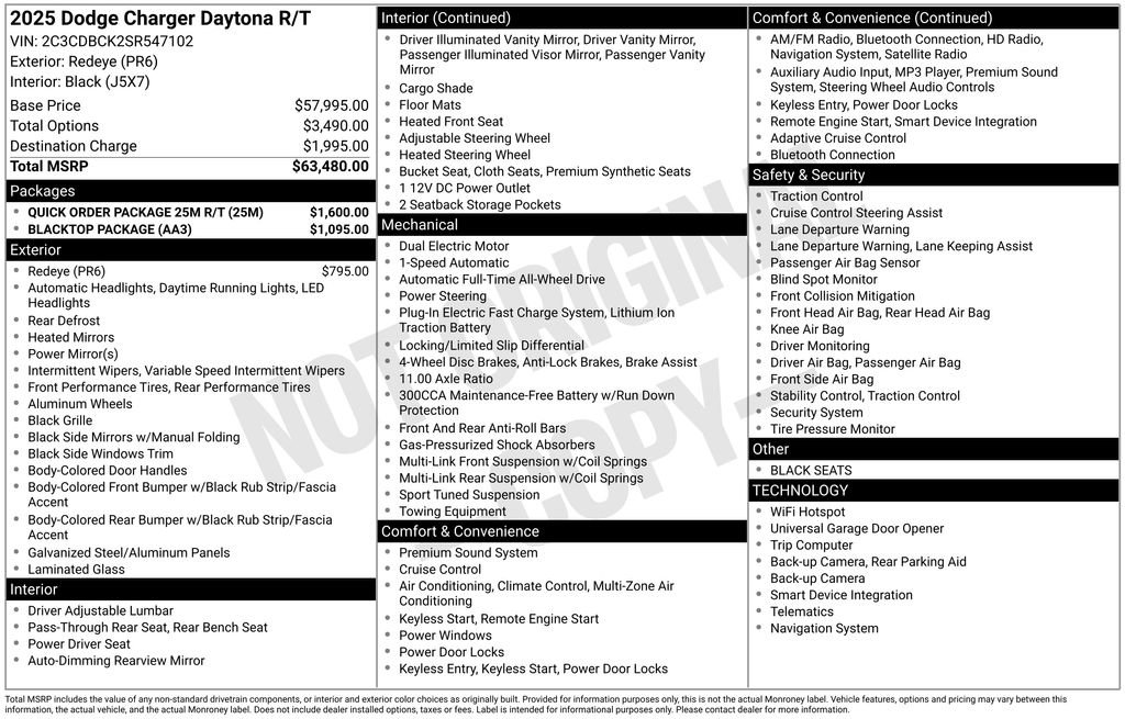 New 2025 Dodge Charger Daytona R/T w/ Quick Order Package 25M R/T AWD/4WD image 6