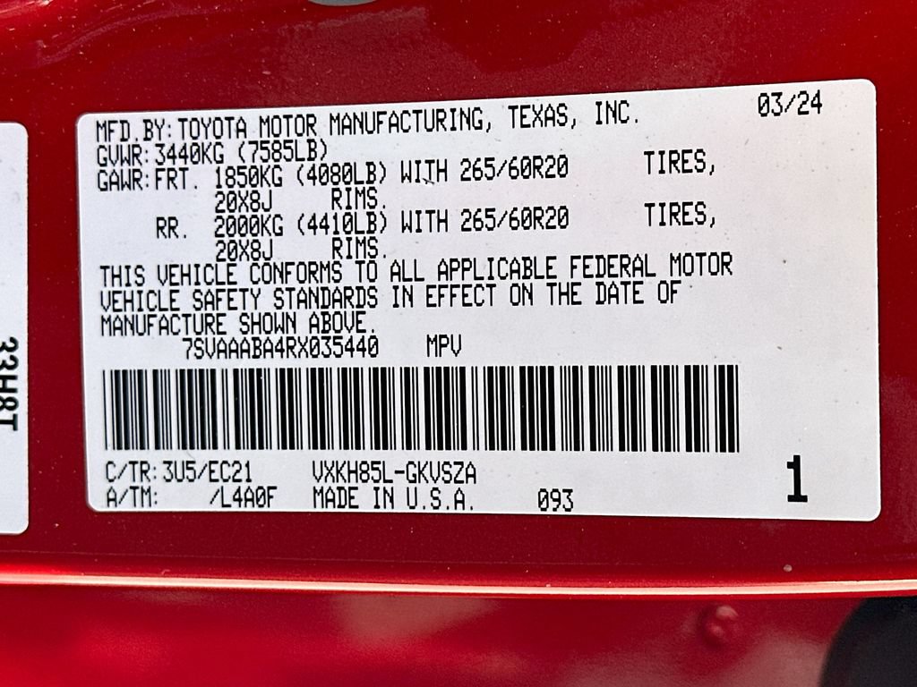 Used 2024 Toyota Sequoia SR5 w/ SR5 Premium Package AWD/4WD image 33