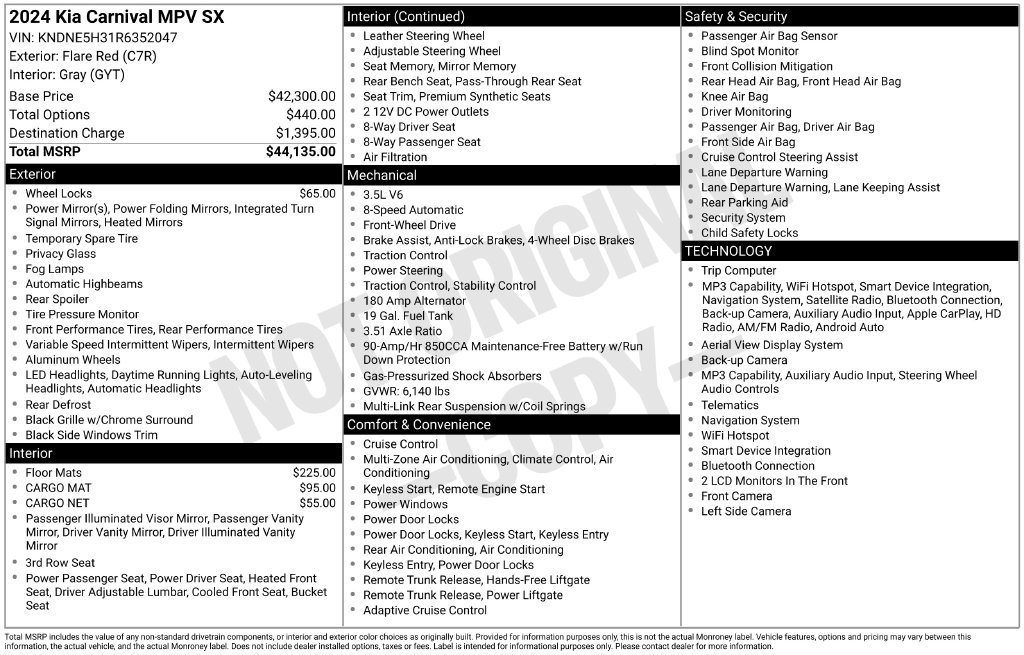 Certified 2024 Kia Carnival SX FWD image 7