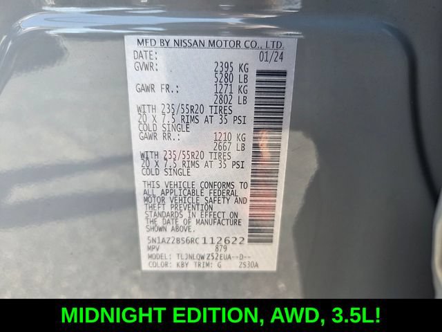 Used 2024 Nissan Murano SV w/ SV Midnight Edition Package AWD/4WD image 19