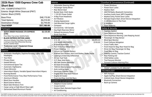 New 2026 RAM 1500 Express AWD/4WD image 9