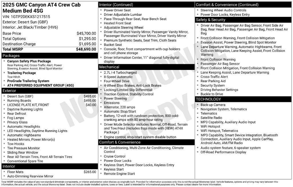 Used 2025 GMC Canyon AT4 AWD/4WD image 29