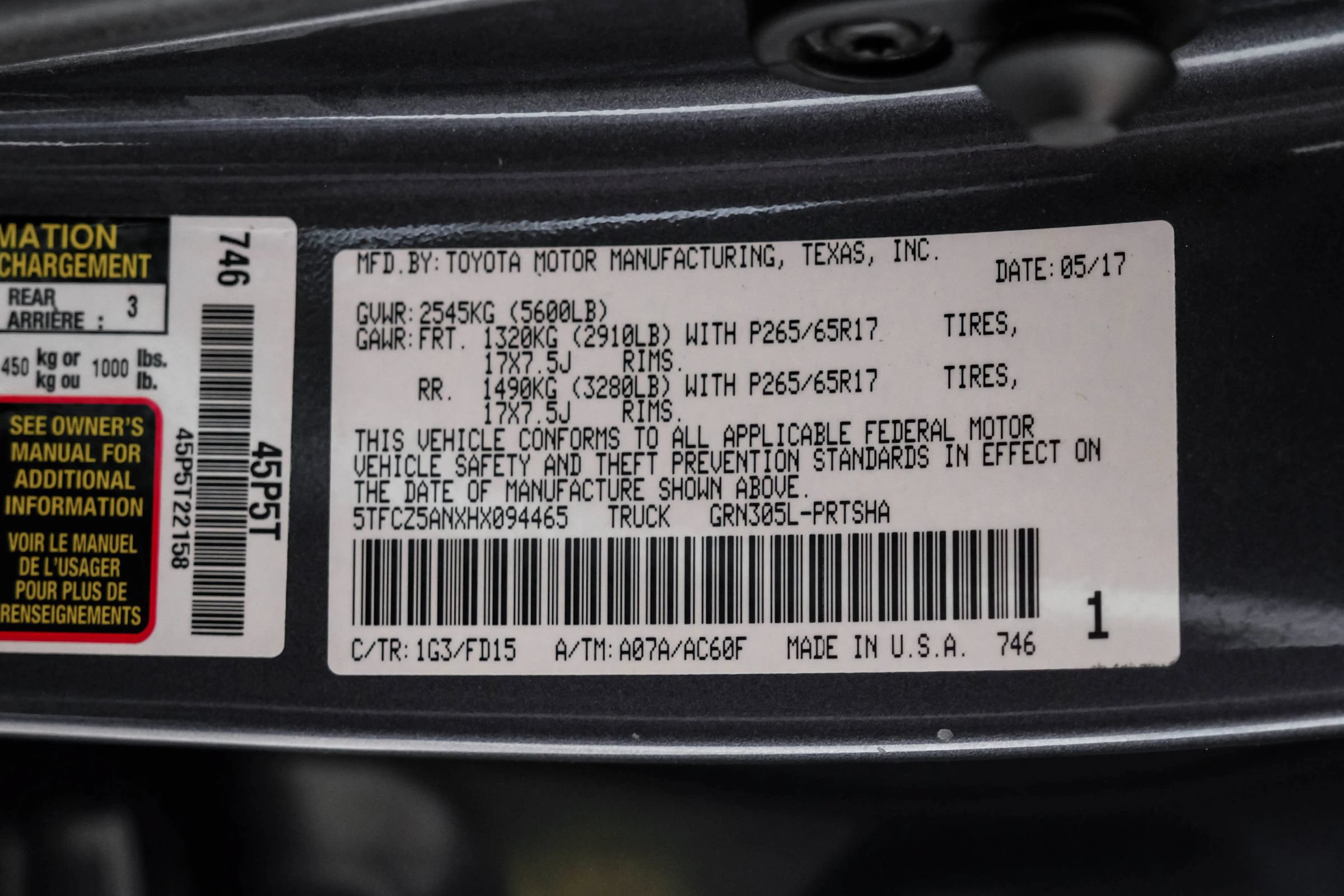 Used 2017 Toyota Tacoma TRD Sport w/ Tow Package (A/T) AWD/4WD image 57