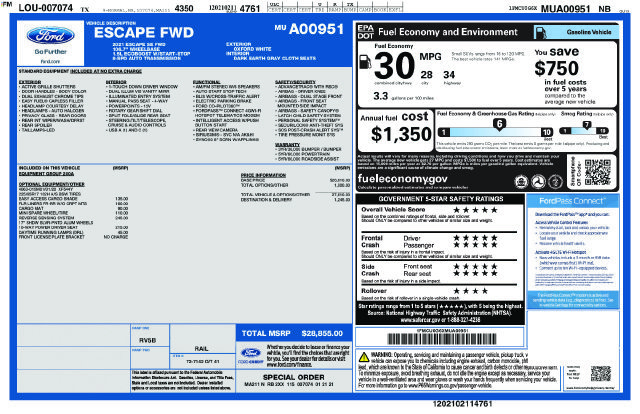 Used 2021 Ford Escape SE FWD image 7