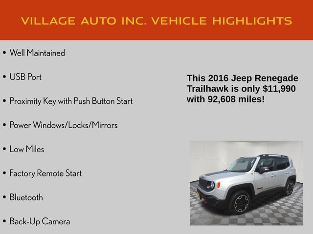 Used 2016 Jeep Renegade Trailhawk AWD/4WD image 7