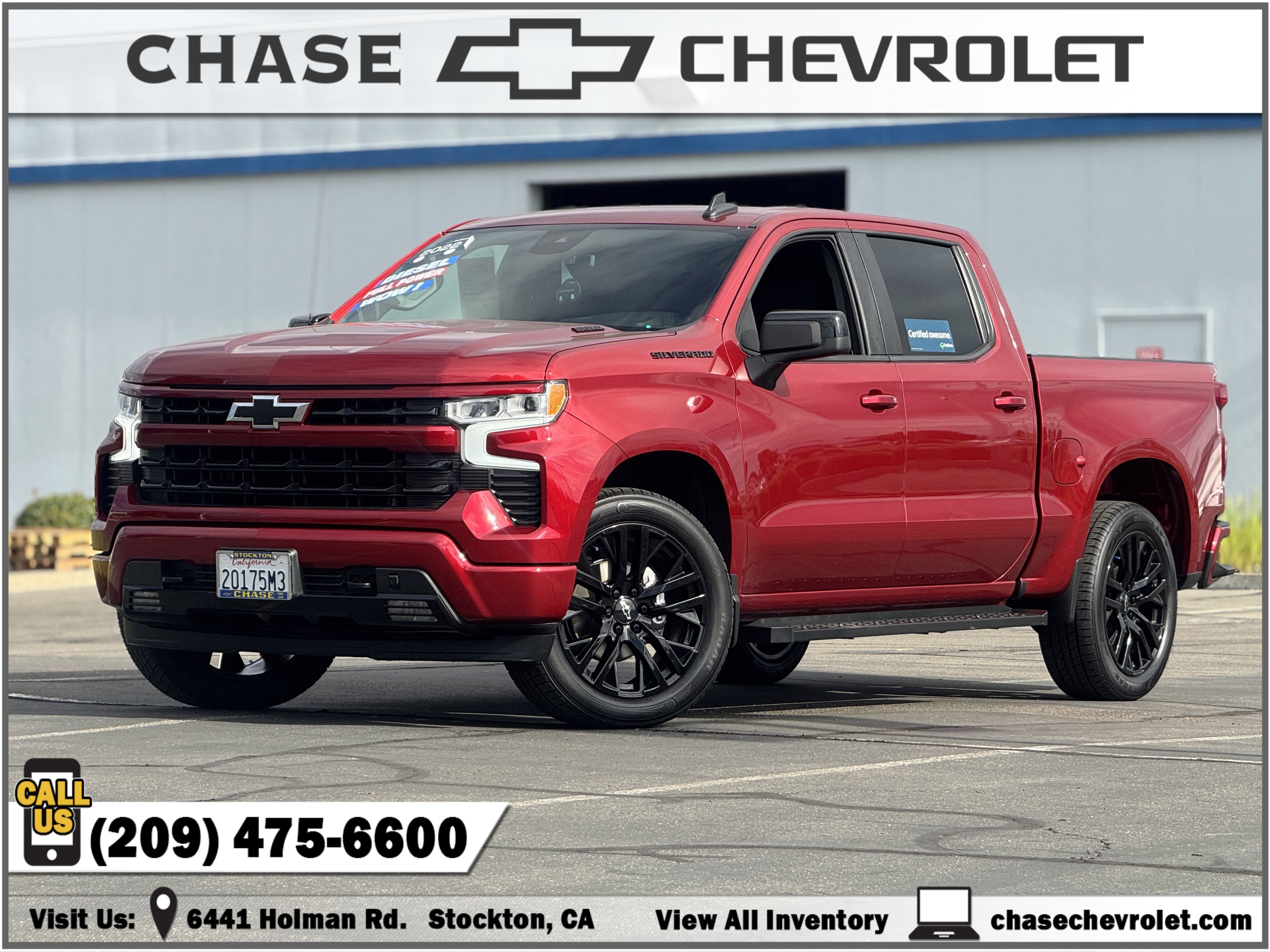 Certified 2022 Chevrolet Silverado 1500 RST w/ LPO, Dark Essentials Package