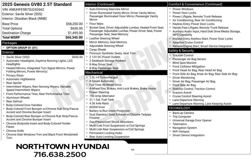 Used 2025 Genesis GV80 2.5T Standard AWD/4WD image 8
