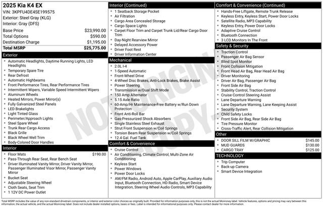Used 2025 Kia K4 EX FWD image 5
