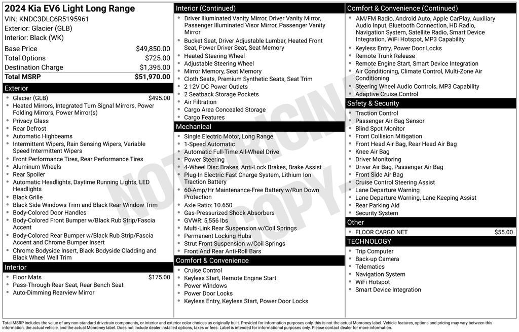 Certified 2024 Kia EV6 Light AWD/4WD image 6