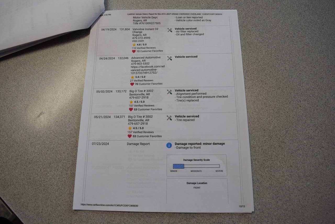 Used 2015 Jeep Grand Cherokee Overland image 73