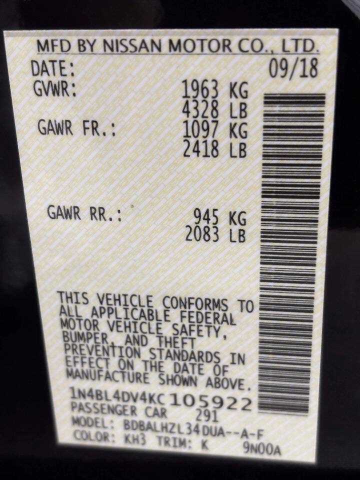 Used 2019 Nissan Altima 2.5 SV FWD image 36