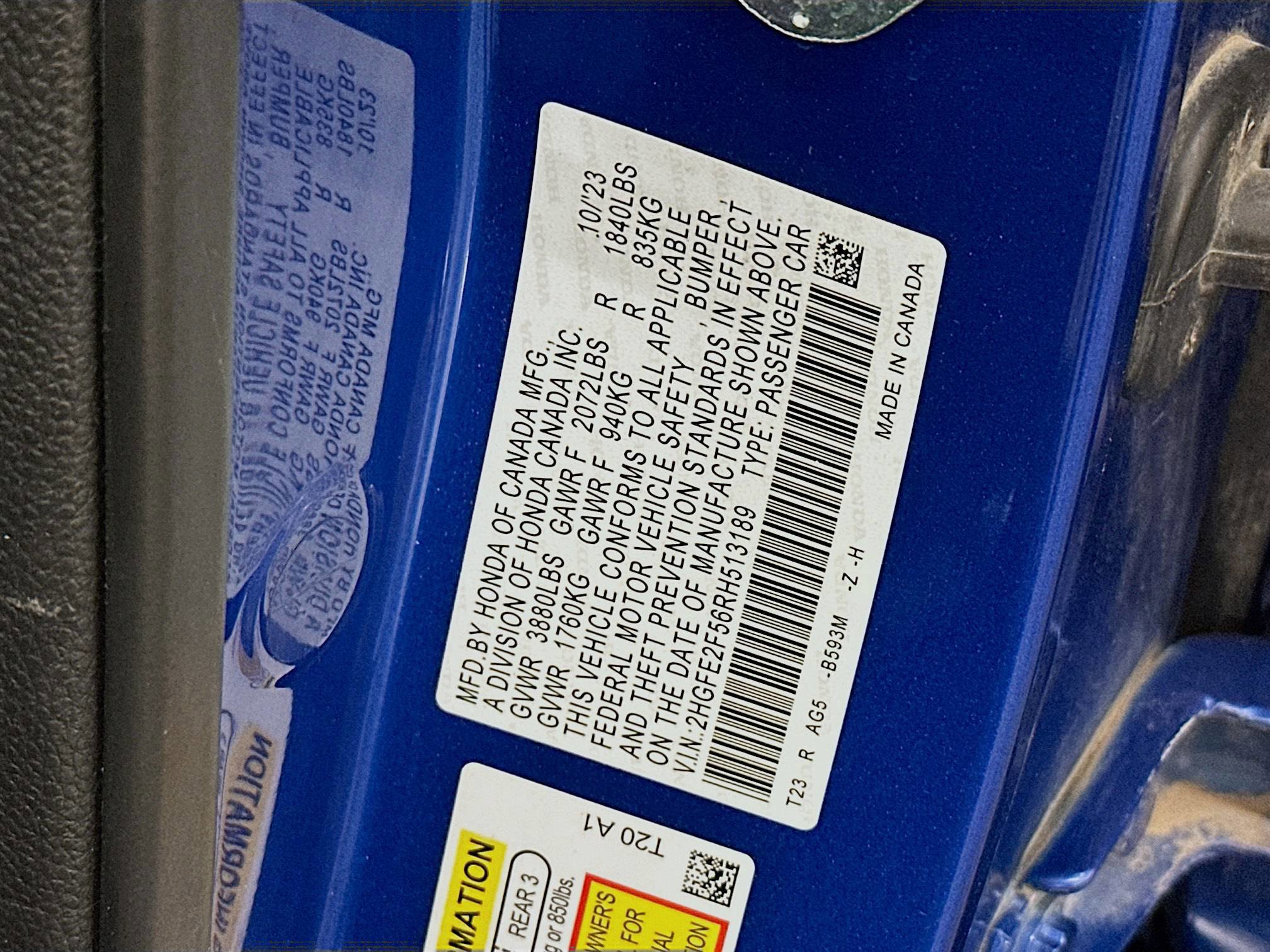 Used 2024 Honda Civic Sport image 12