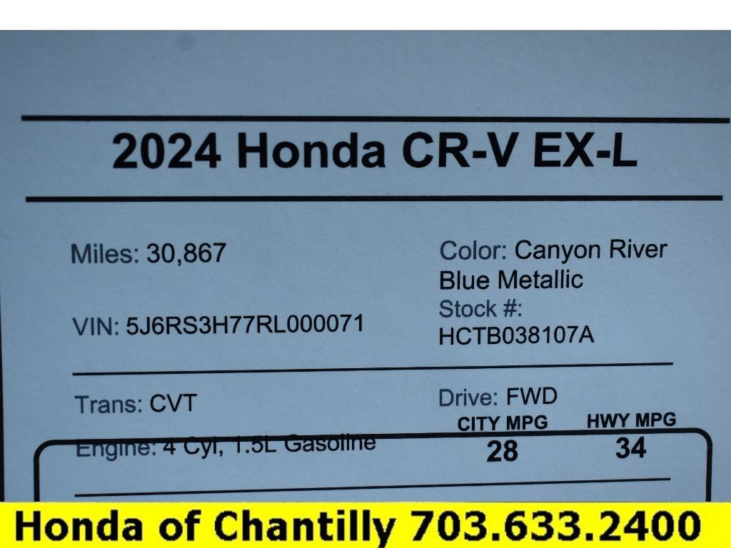 Certified 2024 Honda CR-V EX-L image 42