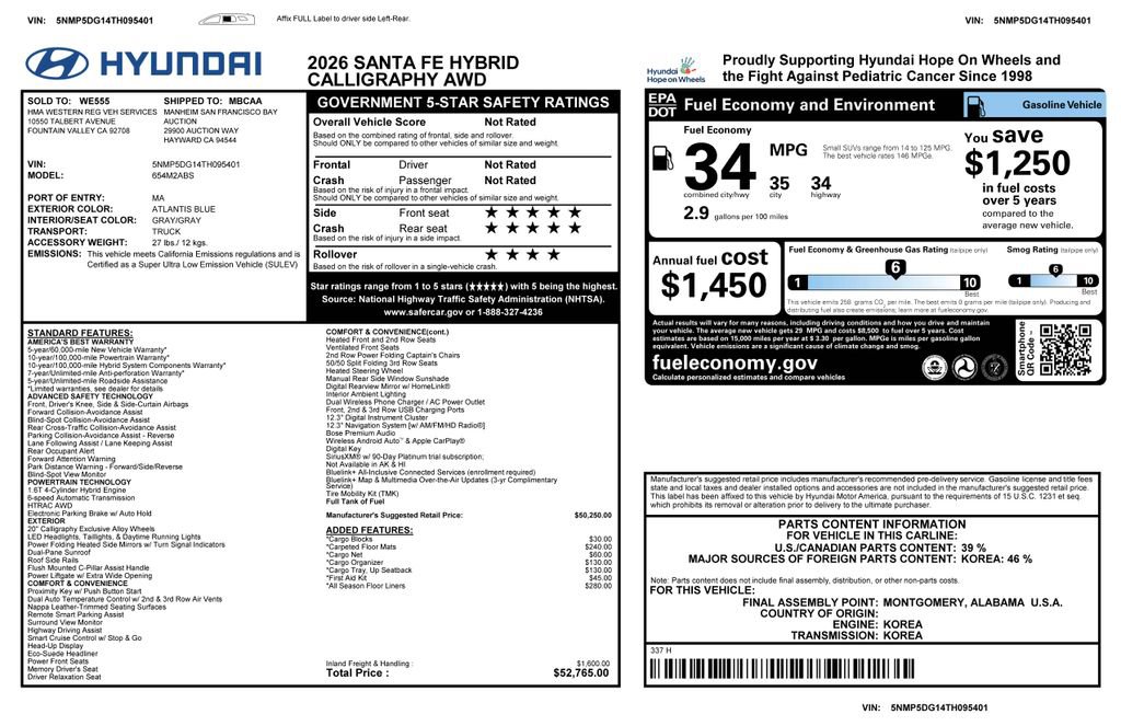Used 2026 Hyundai Santa Fe Calligraphy image 4