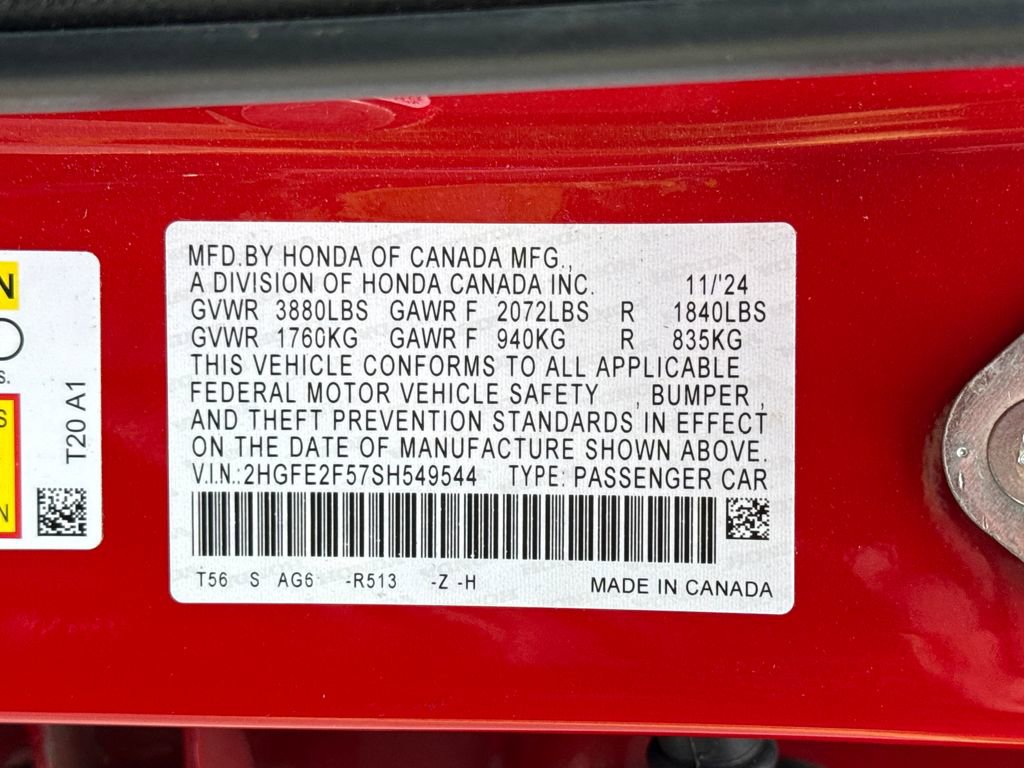 Certified 2025 Honda Civic Sport image 27