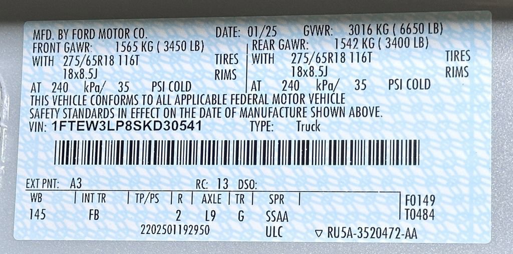 New 2025 Ford F150 XLT w/ Equipment Group 302A MID image 49