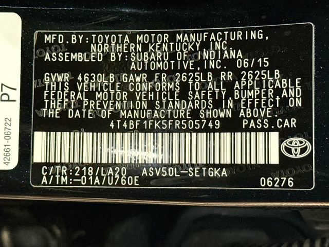 Used 2015 Toyota Camry XLE FWD image 30
