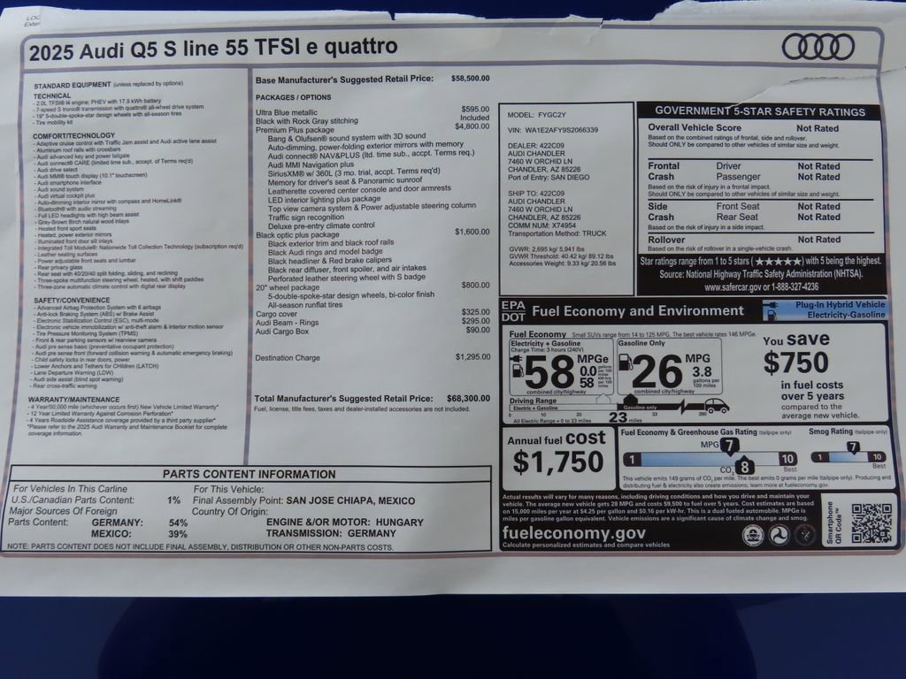 Used 2025 Audi Q5 e Premium Plus w/ Premium Plus Package image 9