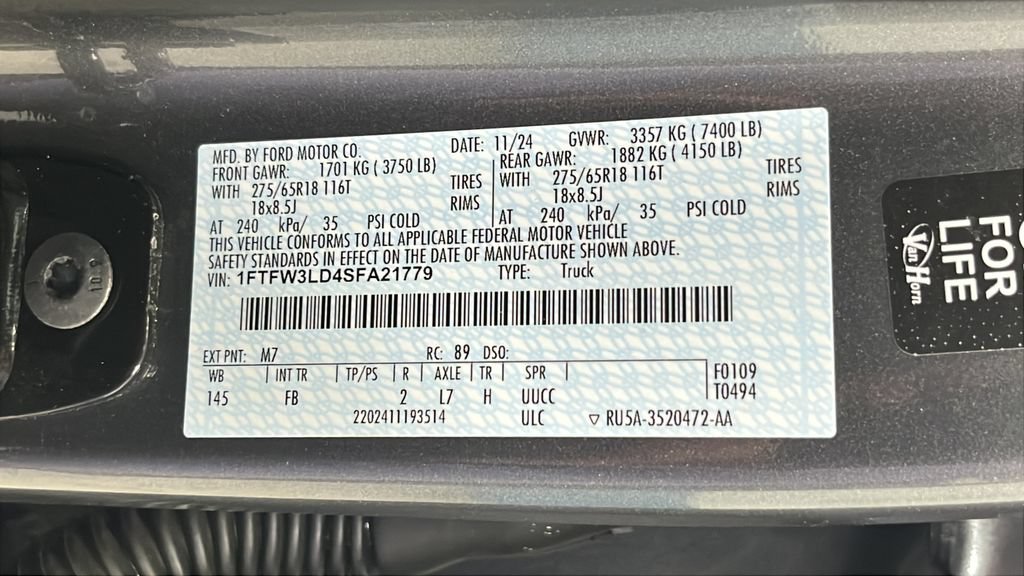 Used 2025 Ford F150 XLT w/ Equipment Group 302A MID AWD/4WD image 26