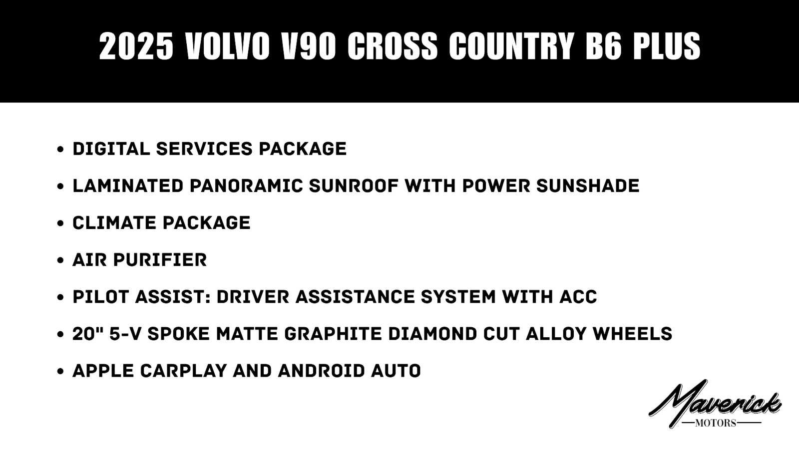 Used 2025 Volvo V90 B6 Cross Country Plus w/ Protection Package Premier AWD/4WD image 56