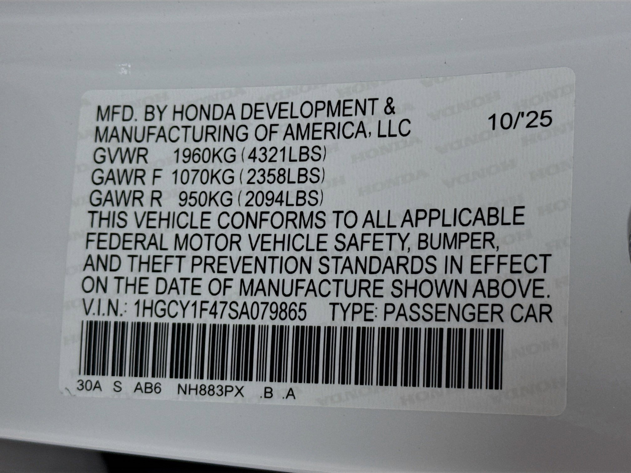 New 2025 Honda Accord SE image 37