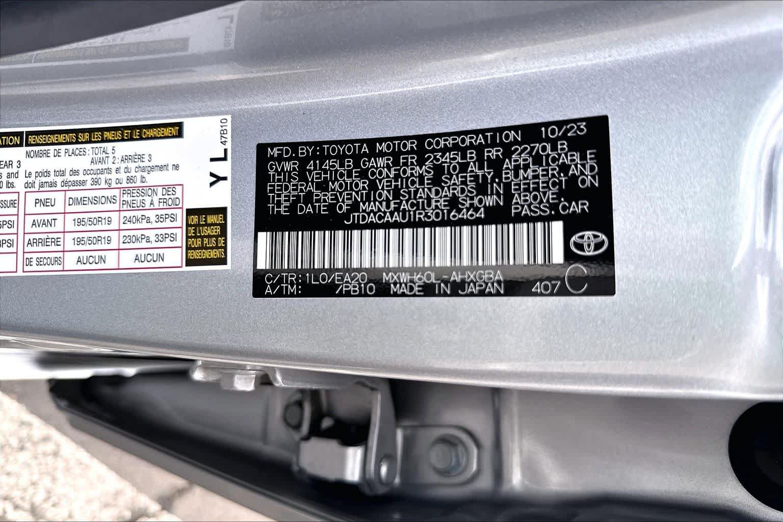 Certified 2024 Toyota Prius XLE FWD image 34