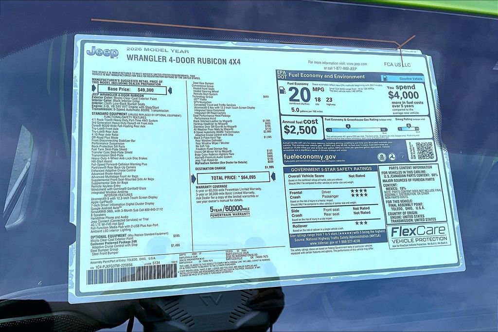 New 2026 Jeep Wrangler Rubicon image 13